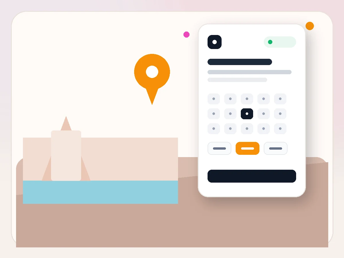 Ilustración de Reservas online para profesionales en Alicante con la interfaz de reservas online de Bookero