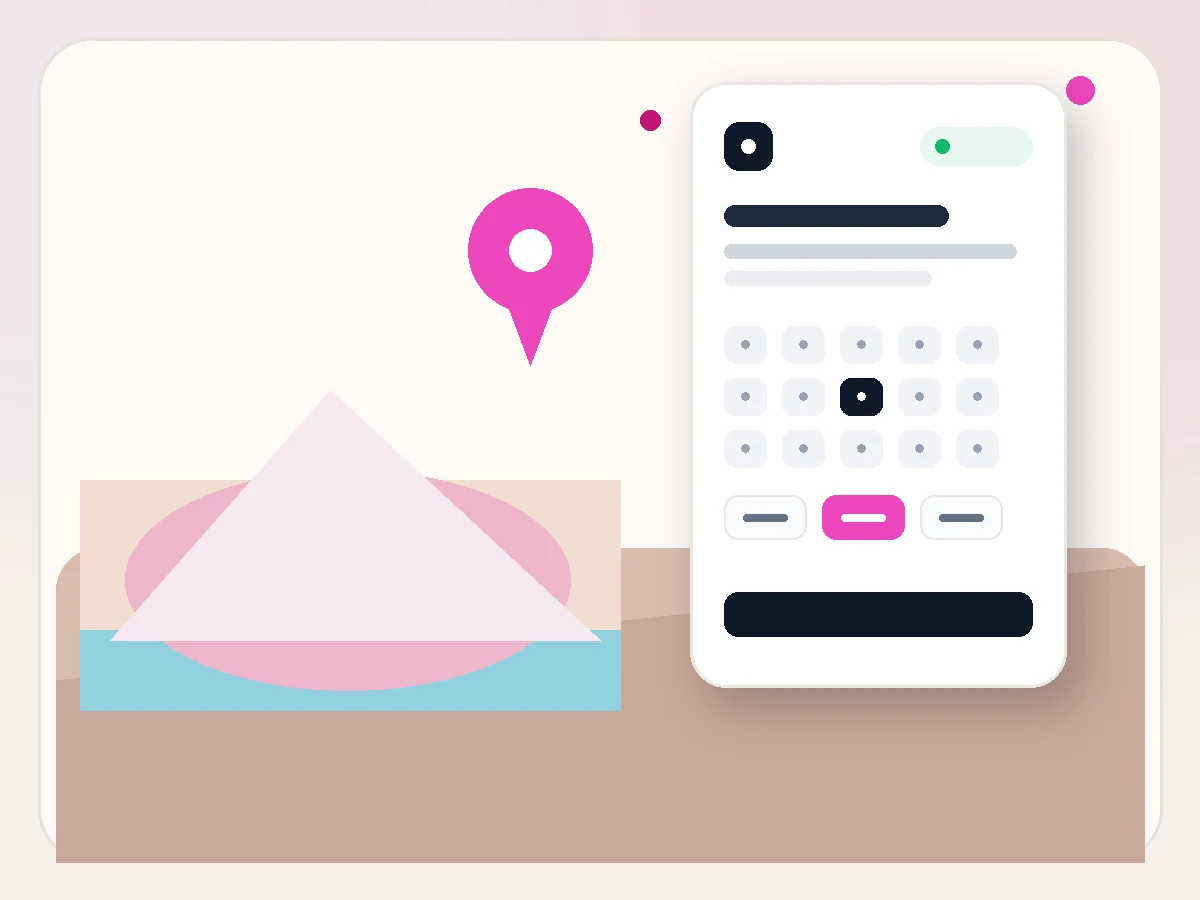 Ilustración de Reservas online para profesionales en Torrevieja con la interfaz de reservas online de Bookero