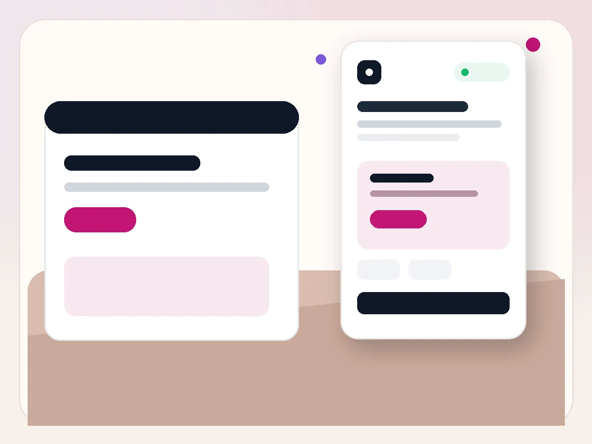 Your mini-site with booking illustration with the Bookero online booking interface