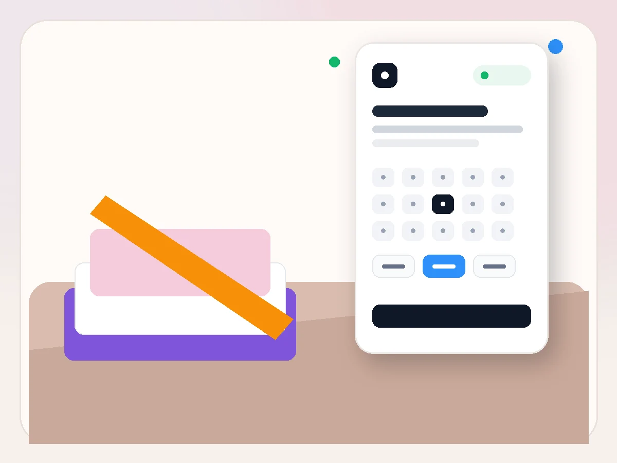 Ilustración de Reservas online para profesores particulares con la interfaz de reservas online de Bookero